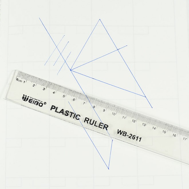 Wholesale Simple Style Transparent Plastic Straight scale Students Math Rulers Square Soft Cute Stationery Drawing Supply School