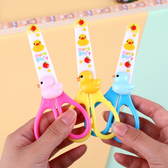 WEIBOStationery children's scissors small scissors round head small cute kindergarten Mini cartoon paper cutting hand knife