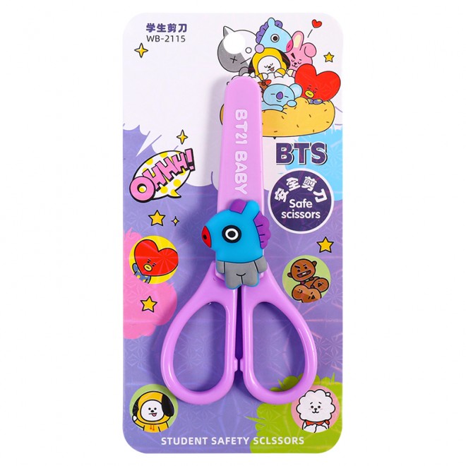 WEIBO High Quality Student-specific Safety Handmade Stationery Scissors Kids Colorful Scissor Kawaii Stationery