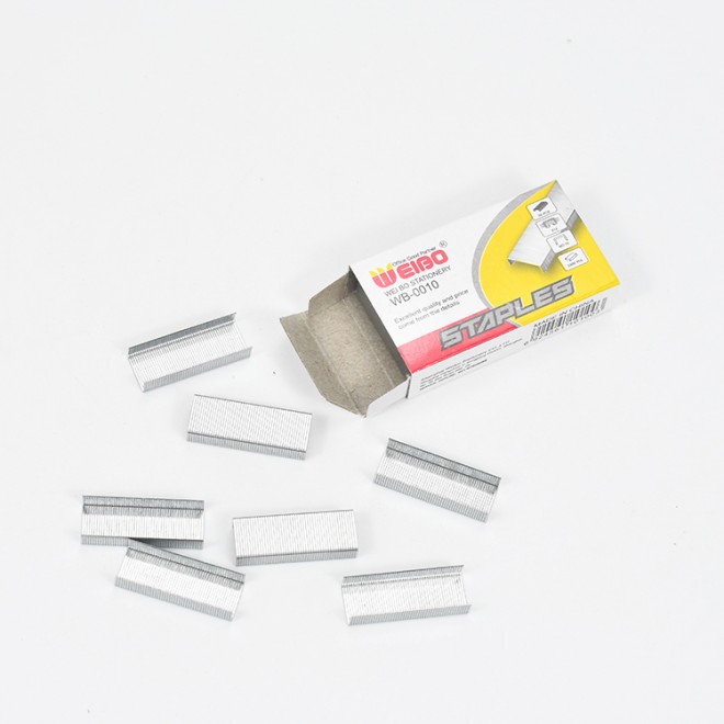 Wholesale 1000pcs box No. 10 Small alloy silver white staples regular staples For Office Stapler Binding Paper