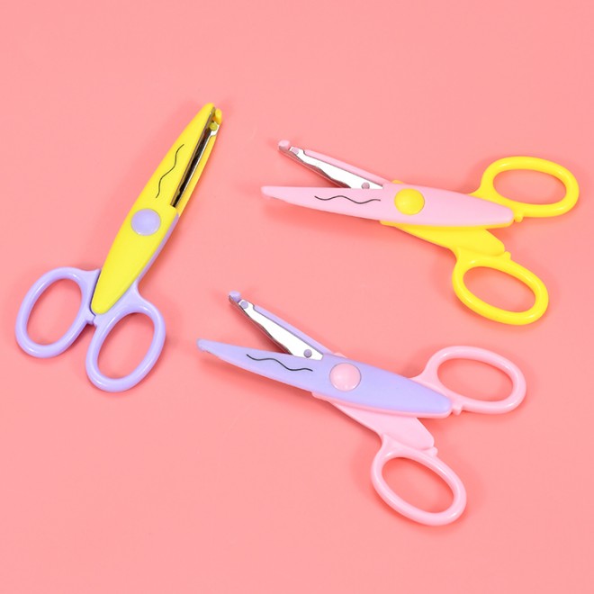 HOT SALE Portable Plastic Stainless Steel School Kids Safe Mini Scissors Weibo 2103