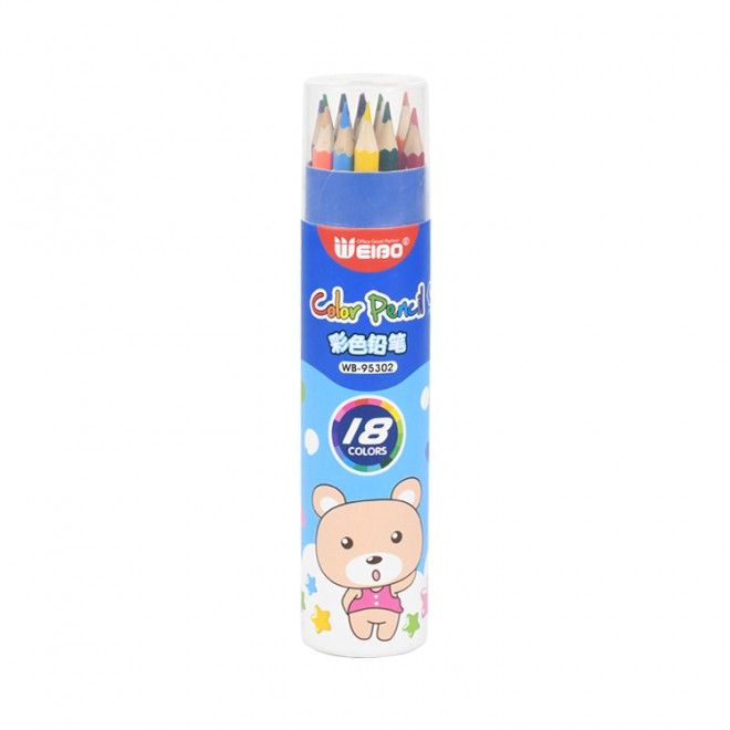 Hot 18 color student beginner pencil color drawing can be customized oil non erasable color pencil set weibo children's painting