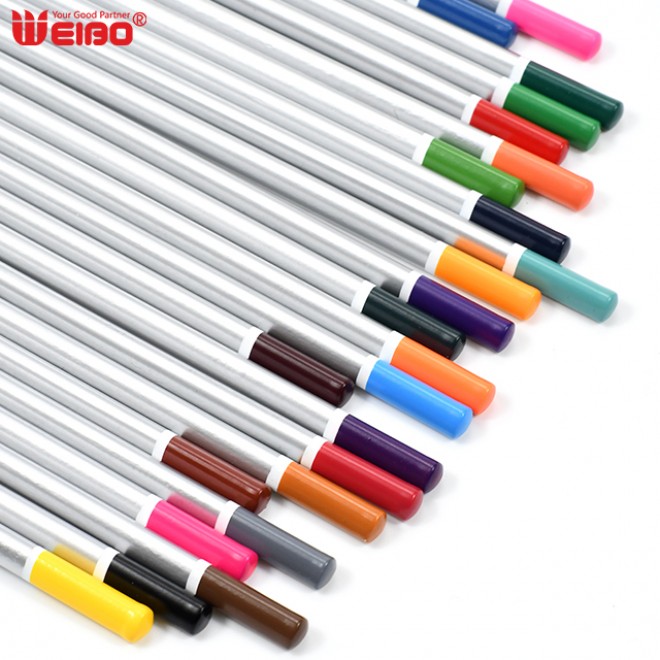 Wholesale Factory sale 24pcs Bulk Set color pencil Smooth Triangle children's for school students Children Kids Drawing