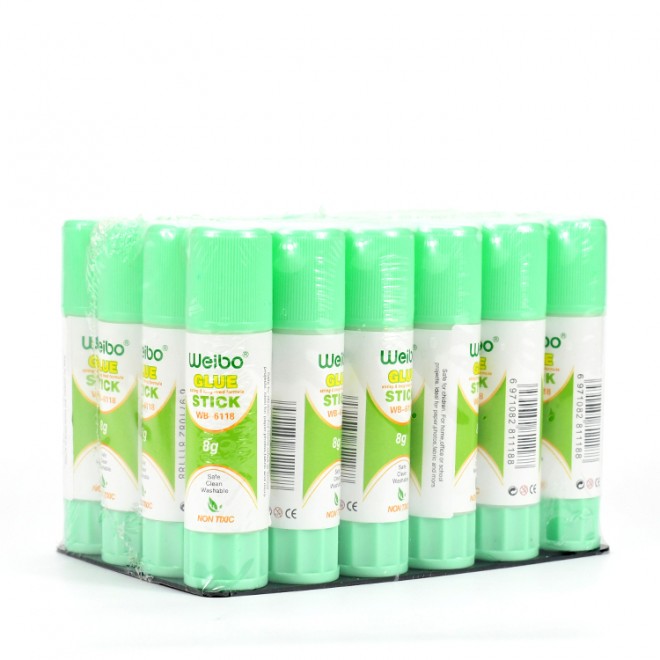 Newest 8g 8.4*2cm 24pcs set Strong Adhesive Green Glue Stick  for Adult Kids School Hand DIY Making Craft Scrapbooking