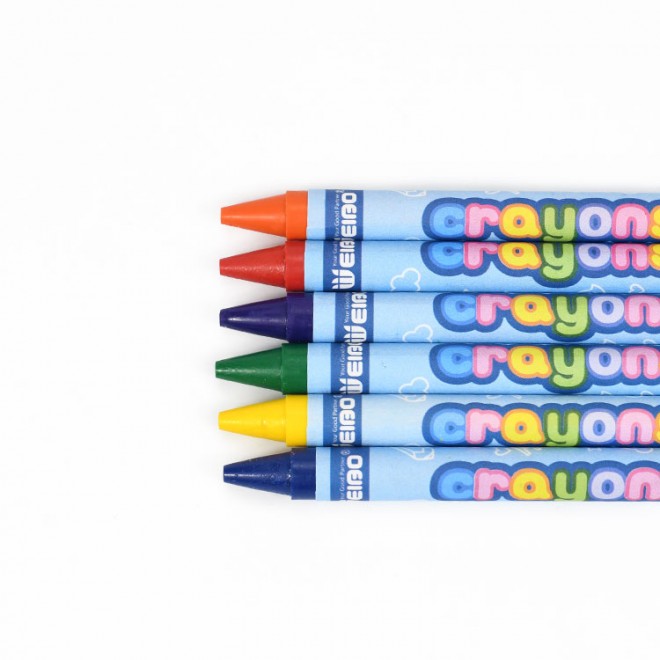 6 Colors Set Wax Crayon Kids Oil Painting Stick Oil Pastel Crayon Safety Non-toxic Easy to HoldFor Child Drawing