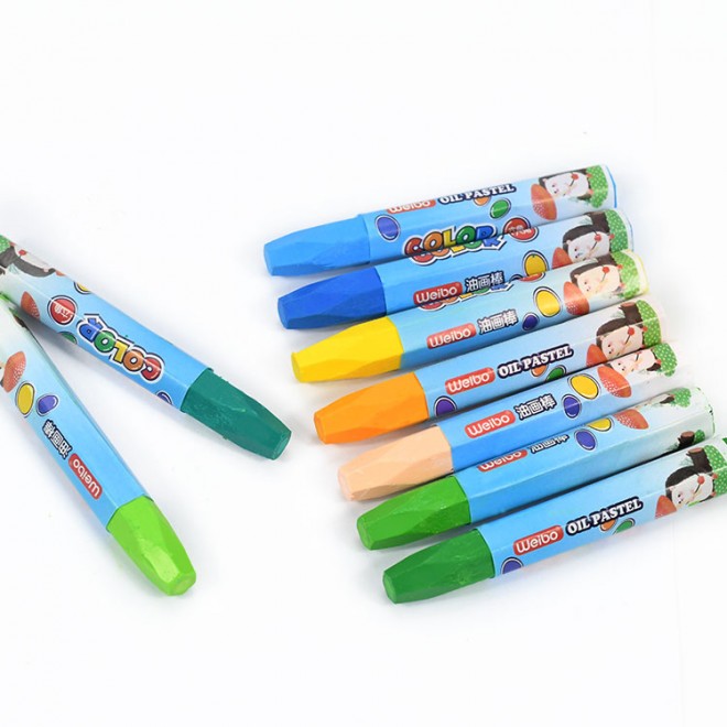 Cute Multicolor 24 pcs Set Wax Crayon Kids Painting Color Oil Pastel Crayon Safety Colorful Non-toxic For Child Drawing