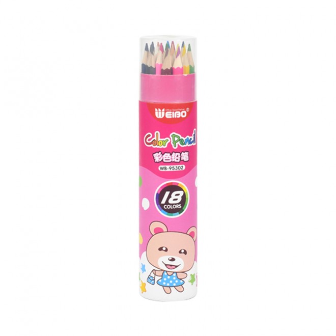 Hot 18 color student beginner pencil color drawing can be customized oil non erasable color pencil set weibo children's painting