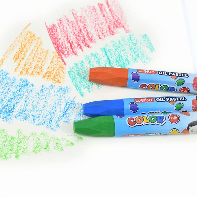 Cute Multicolor 24 pcs Set Wax Crayon Kids Painting Color Oil Pastel Crayon Safety Colorful Non-toxic For Child Drawing