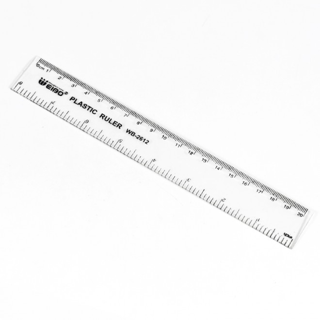 Factory On Sale 20cm Transparent Math Geometry Measurement Tools Long Linear Ruler for School Student Design drawing tool