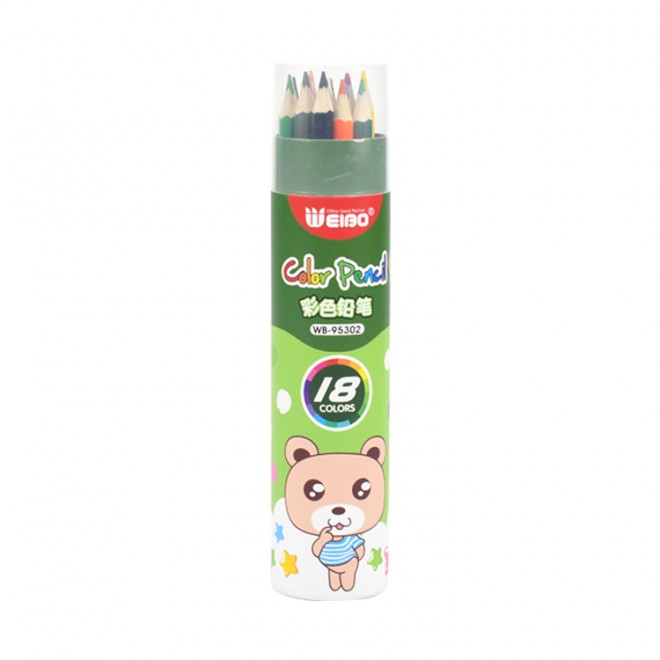 Hot 18 color student beginner pencil color drawing can be customized oil non erasable color pencil set weibo children's painting