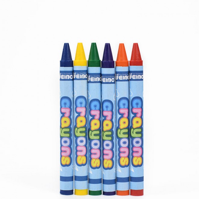 6 Colors Set Wax Crayon Kids Oil Painting Stick Oil Pastel Crayon Safety Non-toxic Easy to HoldFor Child Drawing