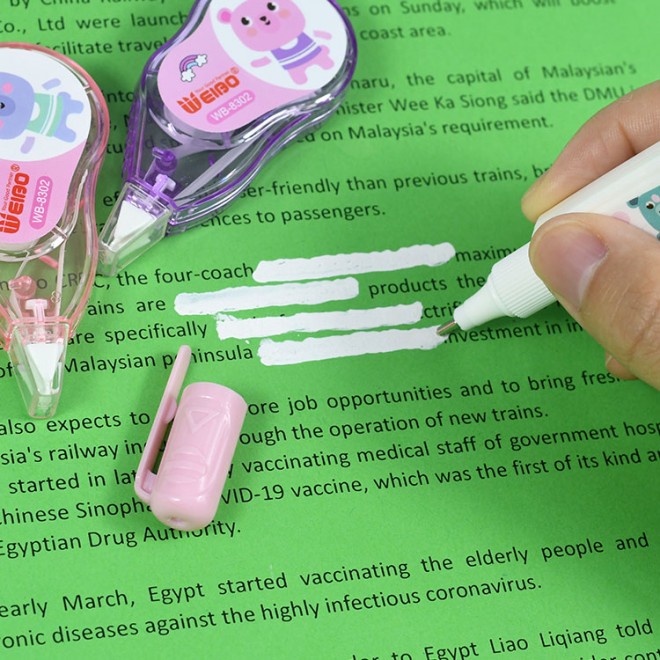 White Out Tape Set Correction Pen Material Weibo Kawai Stationery School Office Supplies  Customizabl Student