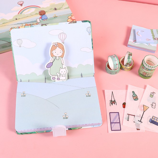 WEIBO  Student School Supplies Gift set Children Stationery Learning Set Birthday Gift Portable Gift Box  Resort style