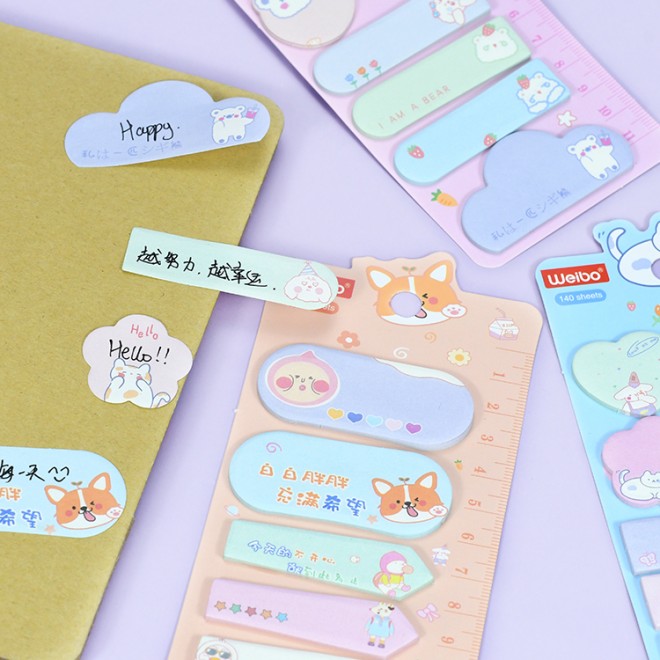 Brand WEIBO sticky note  Creativity colored  sticky N-time notes color sticker convenient label  Cute  note student stationery