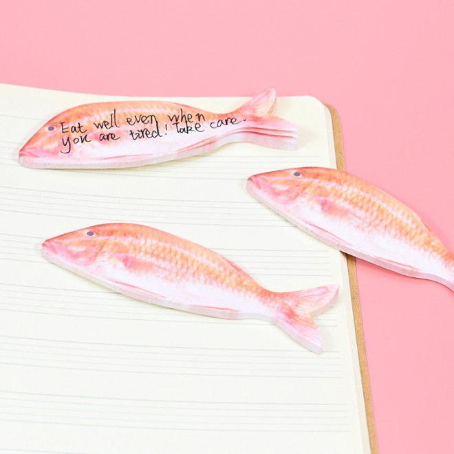 Brand WEIBO Cartoon fish sticky note promotional personalized custom Creativity colored special-shaped sticky N-time notes