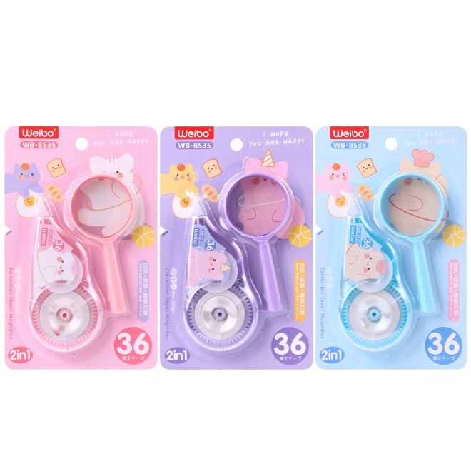 WEIBO New ideas and affordable magnifiers Smooth New creative cute correction belt 6m multicolor  Smooth