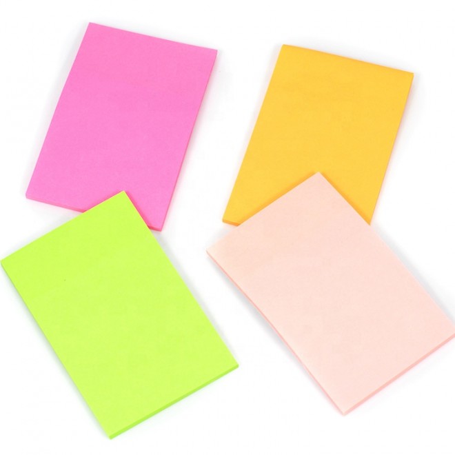 Weibo Stationery Colorful Sticky Notes Hot Sale 3x2 Inches Professional Multiple Colors High Quality Wholesale Meno Pads