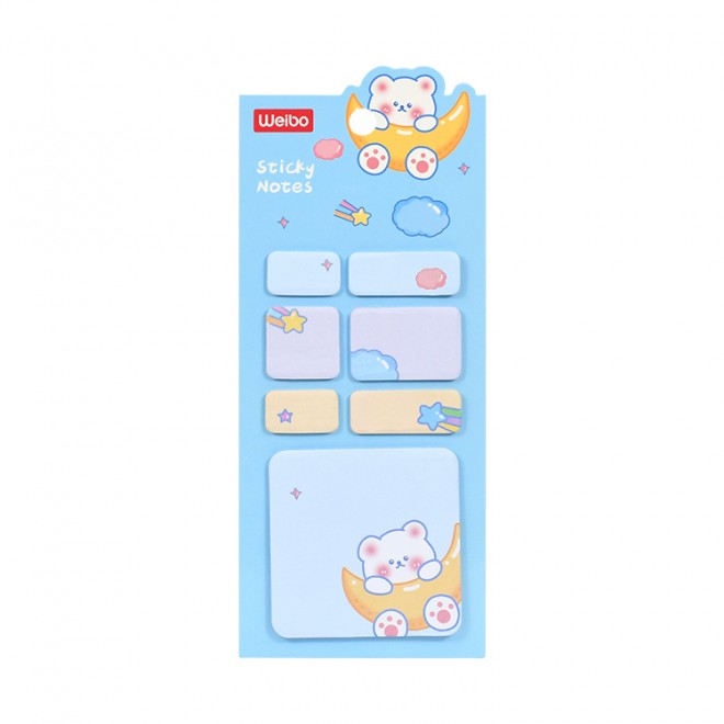 Brand WEIBO sticky note  Creativity colored  sticky N-time notes color sticker convenient label  Cute  note student stationery