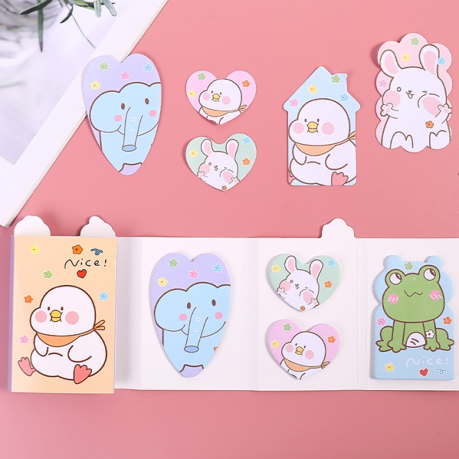 WEIBO wholesale Creativity colored student stationery Small animals pet pattern  sticker convenient label  Cute sticky notes