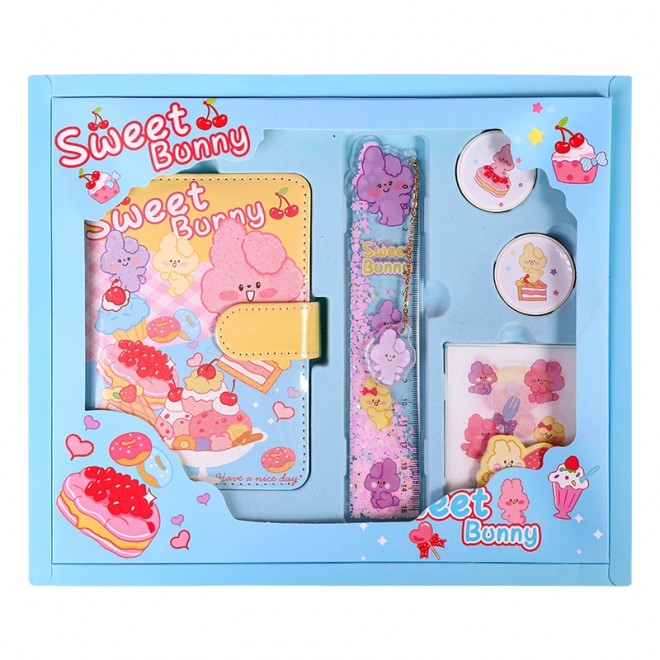 WEIBO  Student School Supplies Gift set Children Stationery Learning Set Birthday Gift Portable Gift Box