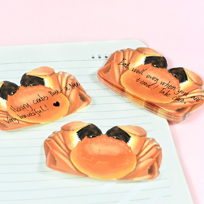 Notepad Paper sticky memo pad notes similar crab sticker memo sticky notes WEIBO stickers decorative sticky notes paper memo pad