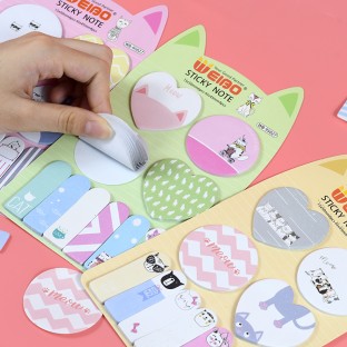 Cute custom colors sticky notes custom WEIBO brand online shopping Pakistan thank you paste sticker sticky note kawaii papeleria