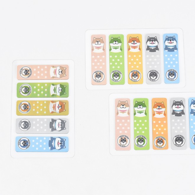 Cute 2x0.6 inch 100pcs stick marker Sticky Tabs in 5 Colors Polka Dot cartoon Style Fit Books Bookmarks Notebook