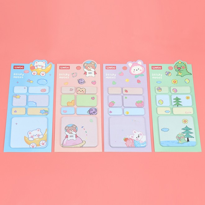 Brand WEIBO sticky note  Creativity colored  sticky N-time notes color sticker convenient label  Cute  note student stationery