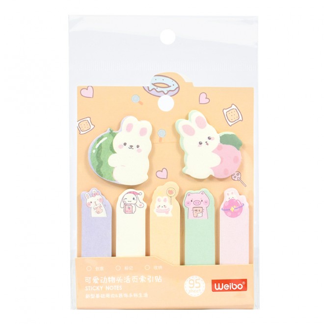 Brand WEIBO sticky note  Creativity colored  sticky N-time notes color sticker convenient label  Cute  note student stationery