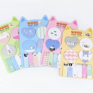 Cute custom colors sticky notes custom WEIBO brand online shopping Pakistan thank you paste sticker sticky note kawaii papeleria