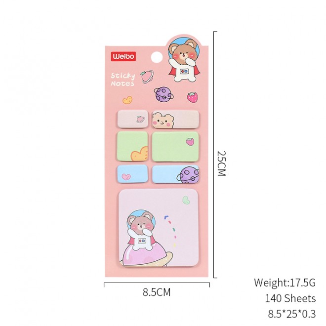 Brand WEIBO sticky note  Creativity colored  sticky N-time notes color sticker convenient label  Cute  note student stationery