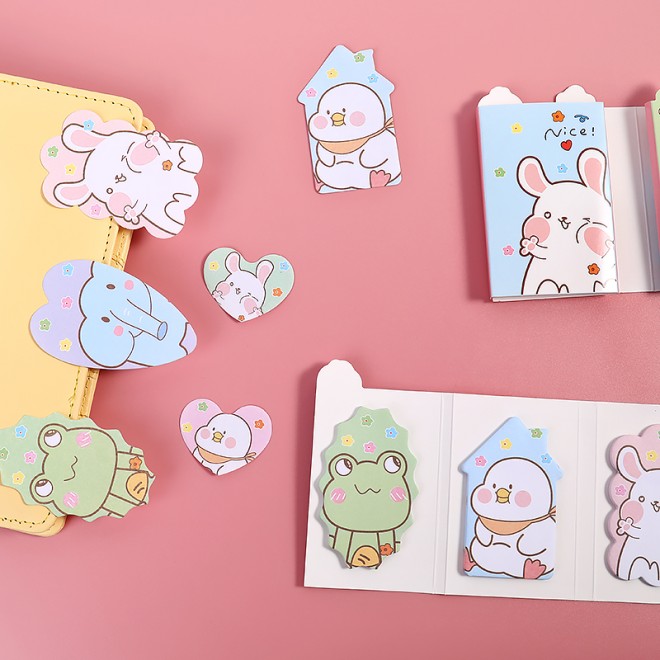 WEIBO wholesale Creativity colored student stationery Small animals pet pattern  sticker convenient label  Cute sticky notes