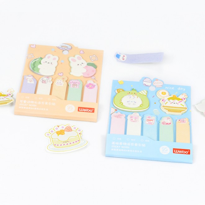 Brand WEIBO sticky note  Creativity colored  sticky N-time notes color sticker convenient label  Cute  note student stationery