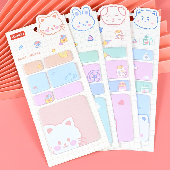 Brand WEIBO sticky note  Creativity colored  sticky N-time notes color sticker convenient label  Cute  note student stationery